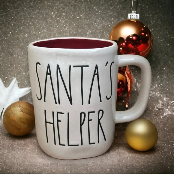 Rae Dunn Other - NWT Rae Dunn SANTA’S‎ HELPER 2-Sided Mug